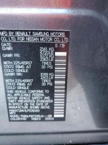 Photo 10 from auction – 2020 NISSAN ROGUE S with VIN KNMAT2MV1LP531040