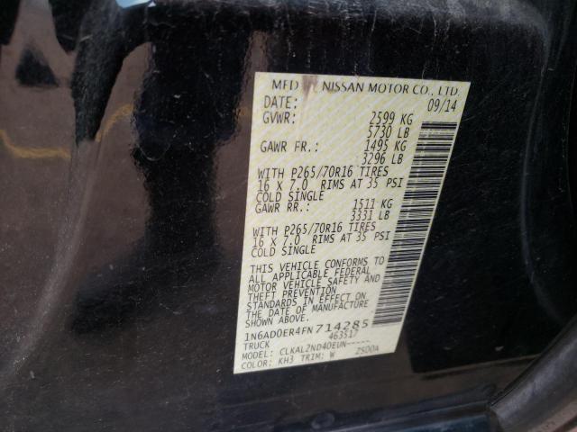 Photo 10 from auction – 2015 NISSAN FRONTIER S with VIN 1N6AD0ER4FN714285