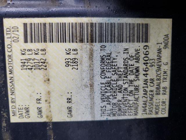Photo 10 from auction – 2010 NISSAN ALTIMA BAS with VIN 1N4AL2AP1AN464069