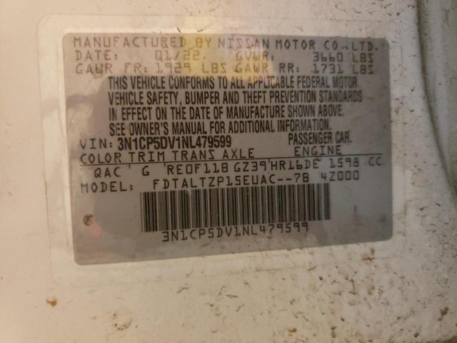 Photo 10 from auction – 2022 NISSAN KICKS SR with VIN 3N1CP5DV1NL479599