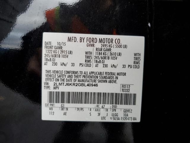 Photo 10 from auction – 2016 LINCOLN MKX SELECT with VIN 2LMTJ6KR2GBL40946