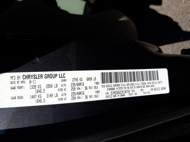 Photo 10 from auction – 2012 DODGE GRAND CARA with VIN 2C4RDGBG2CR130726