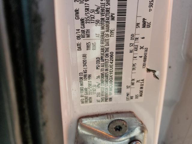 Photo 10 from auction – 2014 FORD ESCAPE SE with VIN 1FMCU0GX1EUE42060