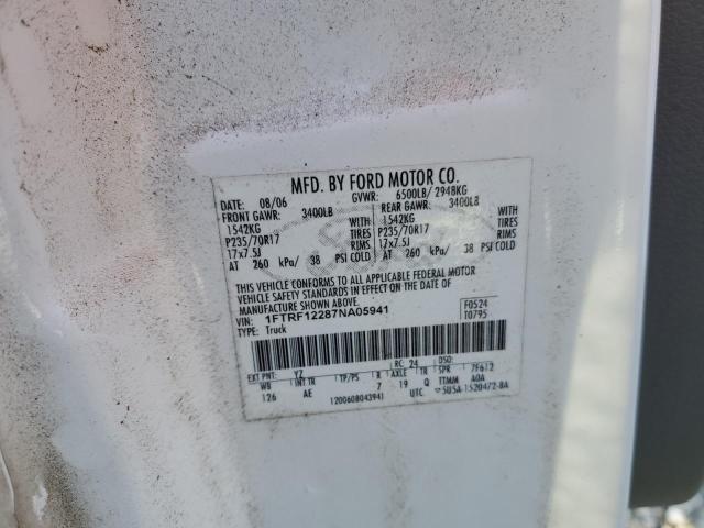 Photo 10 from auction – 2007 FORD F150 with VIN 1FTRF12287NA05941