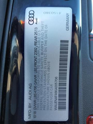 Zdjęcie 10 z aukcji – 2019 AUDI A4 PREMIUM z VIN WAUENAF46KA005706