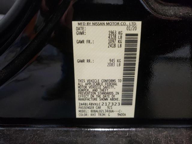 Photo 10 from auction – 2020 NISSAN ALTIMA S with VIN 1N4BL4BVXLC217323