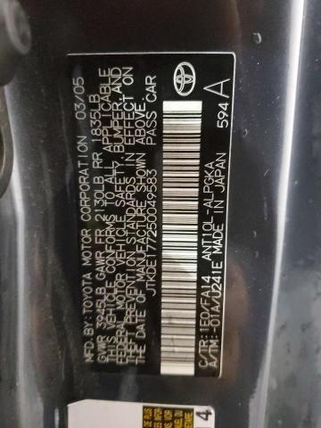 Photo 10 from auction – 2005 TOYOTA SCION TC with VIN JTKDE177250049583