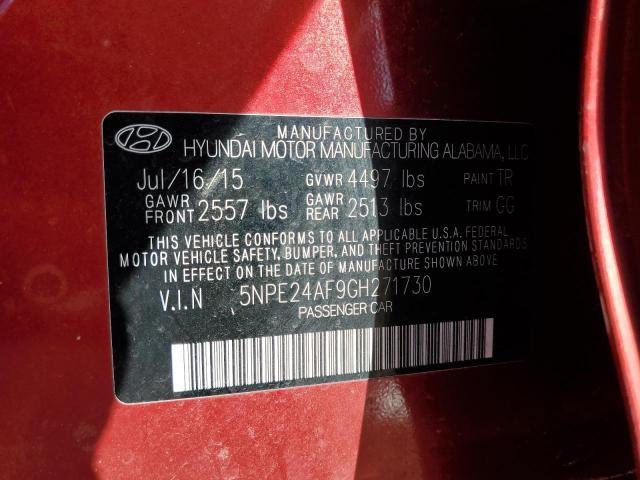 Photo 10 from auction – 2016 HYUNDAI SONATA SE with VIN 5NPE24AF9GH271730