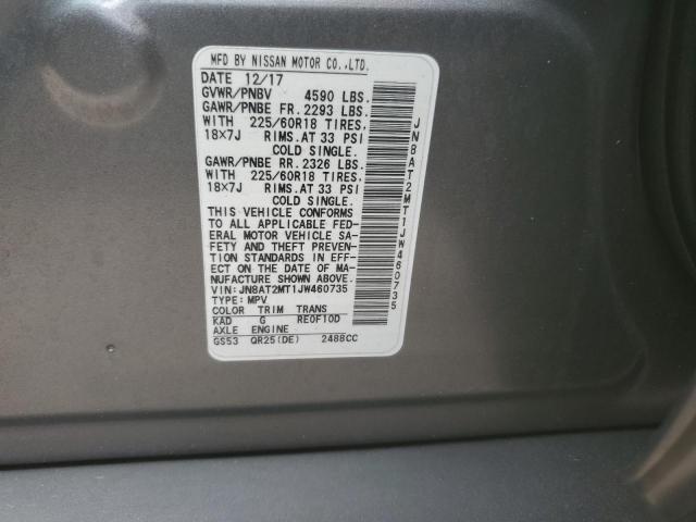 Photo 10 from auction – 2018 NISSAN ROGUE S with VIN JN8AT2MT1JW460735