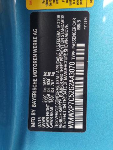 Photo 10 from auction – 2016 MINI COOPER S with VIN WMWXP7C52G2A43070