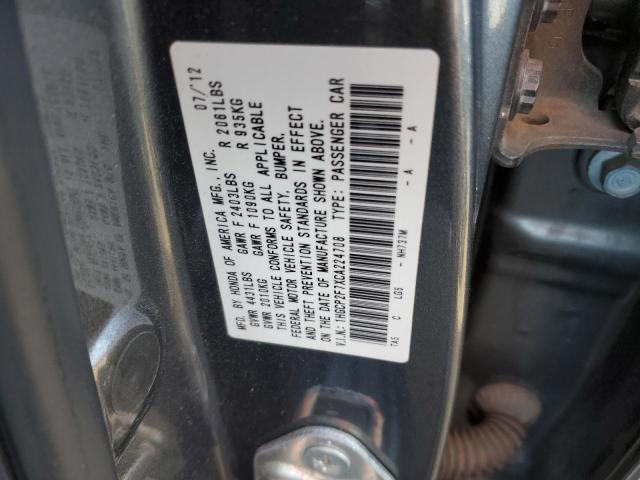 Photo 10 from auction – 2012 HONDA ACCORD EX with VIN 1HGCP2F7XCA224708