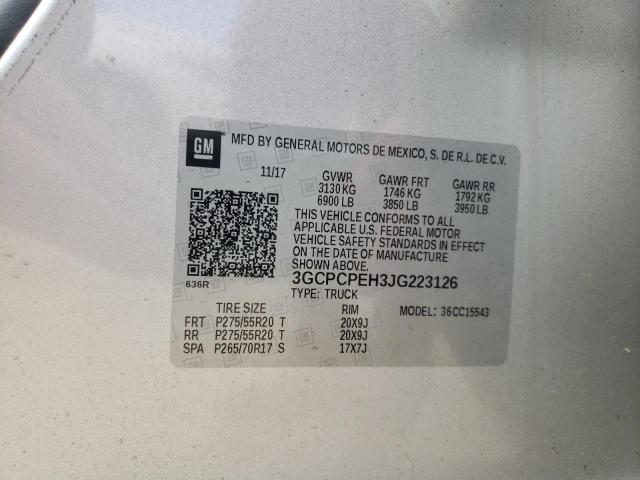 Photo 10 from auction – 2018 CHEVROLET SILVERADO with VIN 3GCPCPEH3JG223126