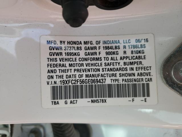 Photo 10 from auction – 2016 HONDA CIVIC LX with VIN 19XFC2F56GE069437
