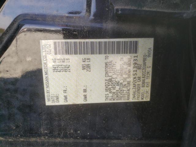 Photo 10 from auction – 2012 NISSAN ALTIMA BAS with VIN 1N4AL2AP2CN513931