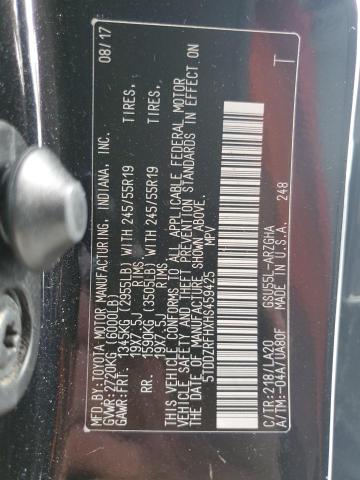 Photo 10 from auction – 2017 TOYOTA HIGHLANDER with VIN 5TDDZRFHXHS459425