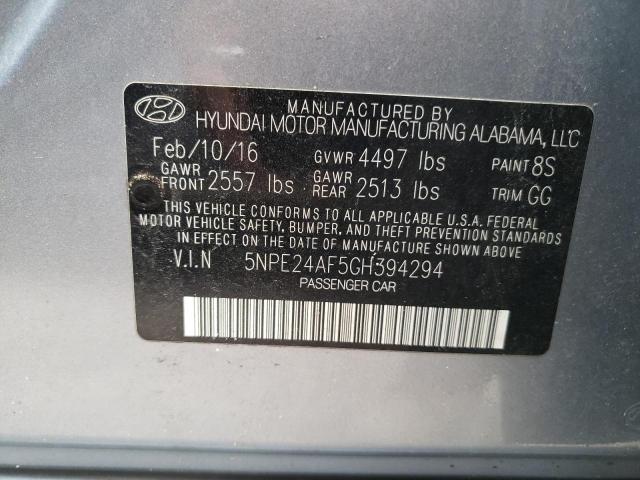 Photo 10 from auction – 2016 HYUNDAI SONATA SE with VIN 5NPE24AF5GH394294