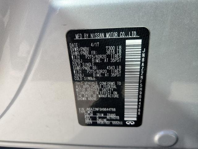 Photo 10 from auction – 2017 INFINITI QX80 BASE with VIN JN8AZ2NF5H9644768