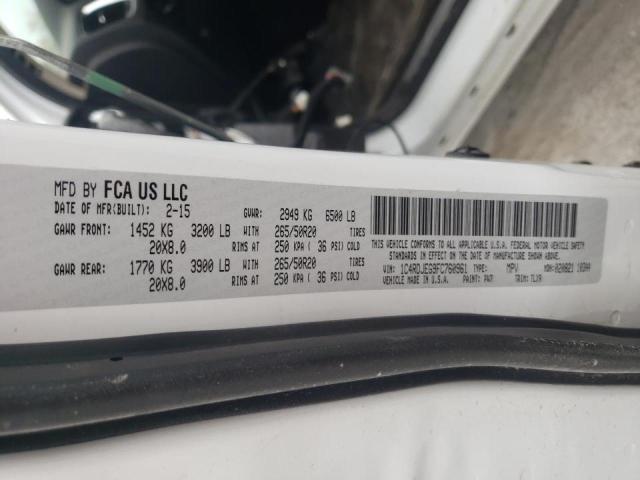 Photo 10 from auction – 2015 DODGE DURANGO CI with VIN 1C4RDJEG9FC760961