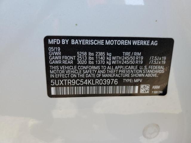 Photo 10 from auction – 2019 BMW X3 XDRIVE3 with VIN 5UXTR9C54KLR03976