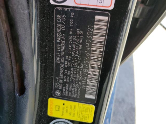 Photo 10 from auction – 2006 BMW 325 I AUTO with VIN WBAVB175X6NH93021