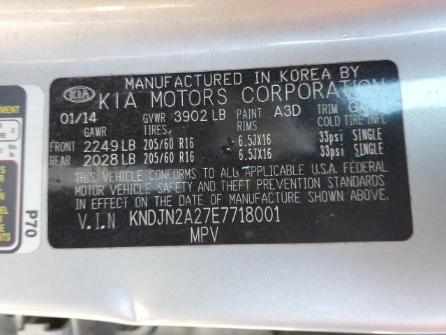 Photo 10 from auction – 2014 KIA SOUL with VIN KNDJN2A27E7718001