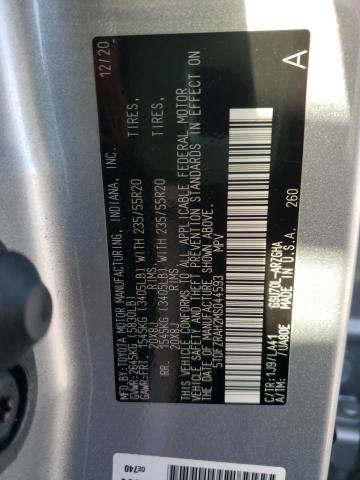 Photo 10 from auction – 2021 TOYOTA HIGHLANDER with VIN 5TDFZRAH2MS044593