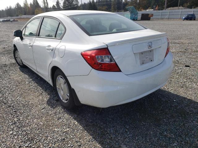 Photo 3 from auction – 2012 HONDA CIVIC HF with VIN 2HGFB2F64CH543784