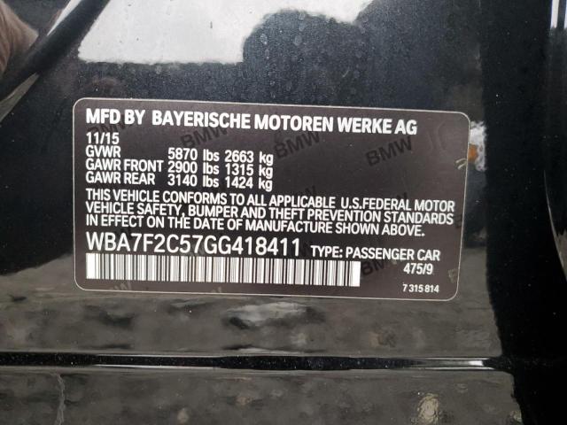 Photo 10 from auction – 2016 BMW 750 XI with VIN WBA7F2C57GG418411