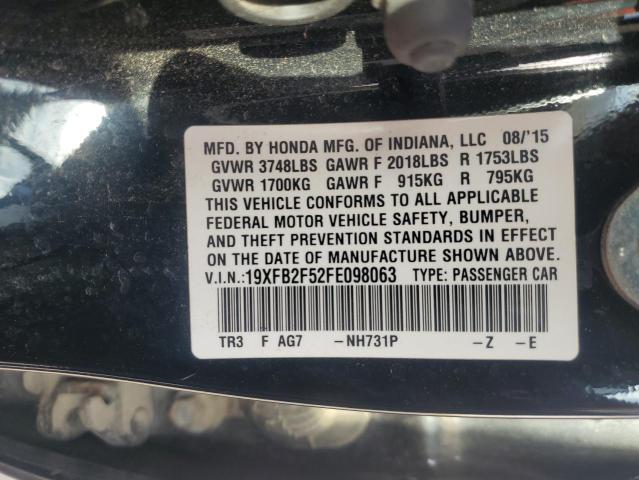 Photo 10 from auction – 2015 HONDA CIVIC LX with VIN 19XFB2F52FE098063
