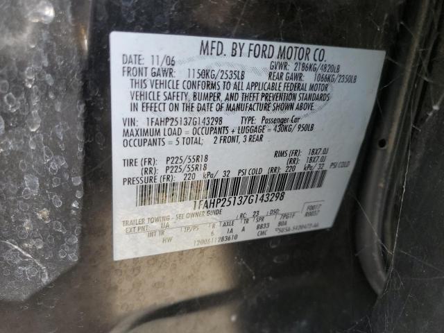 Photo 10 from auction – 2007 FORD FIVE HUNDR with VIN 1FAHP25137G143298