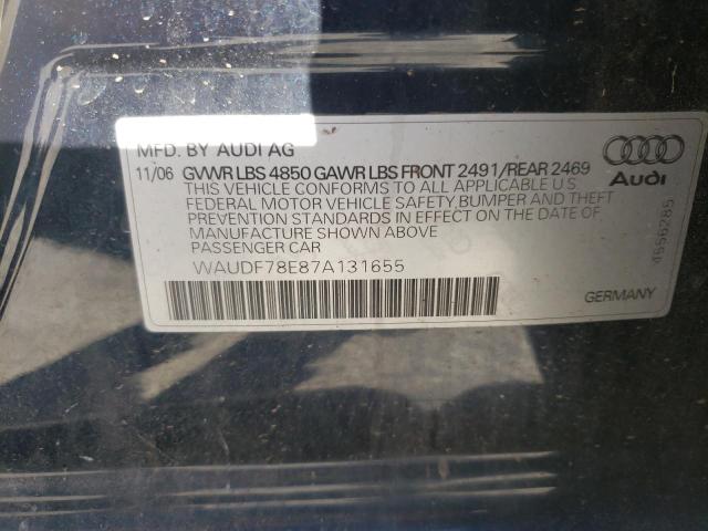 Фото 10 с аукциона – 2007 AUDI A4 2.0T QU с VIN WAUDF78E87A131655