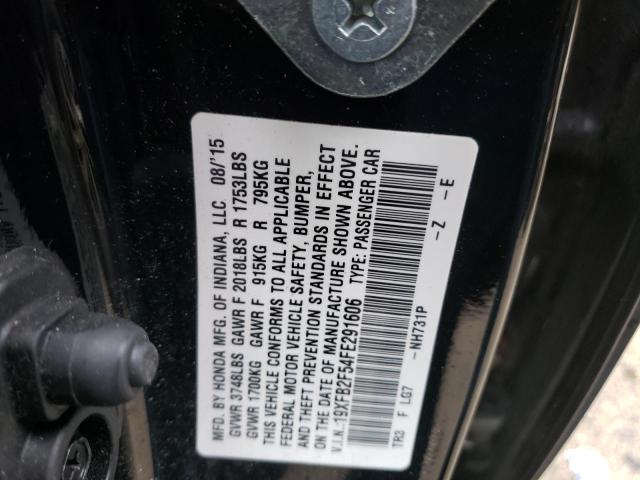 Photo 10 from auction – 2015 HONDA CIVIC LX with VIN 19XFB2F54FE291606