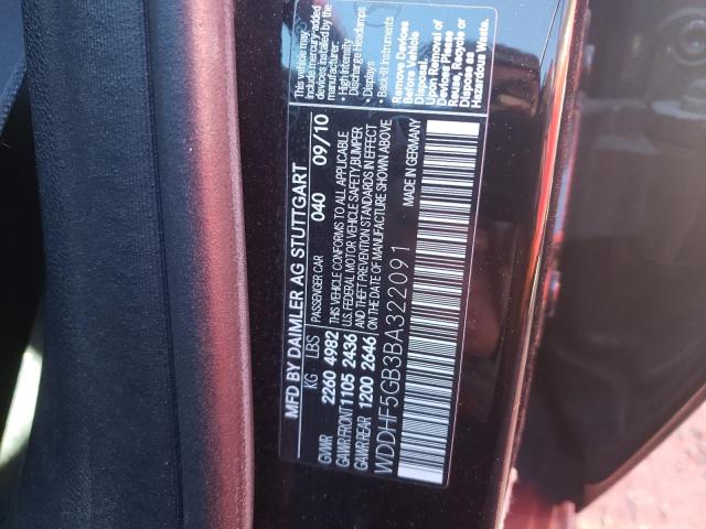 Photo 10 from auction – 2011 MERCEDES-BENZ E 350 with VIN WDDHF5GB3BA322091