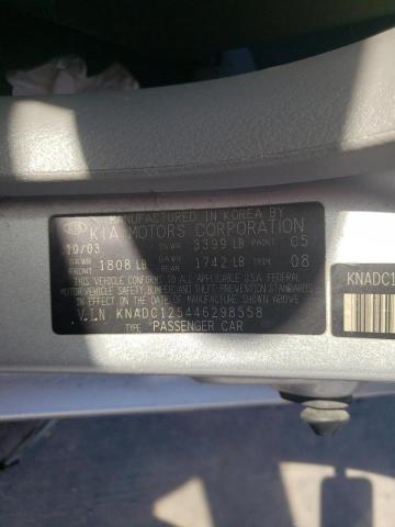 Photo 10 from auction – 2004 KIA RIO with VIN KNADC125446298558