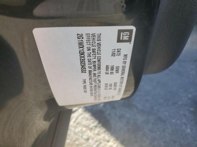 Photo 10 from auction – 2003 CHEVROLET MONTE CARL with VIN 2G1WX12KX39234532