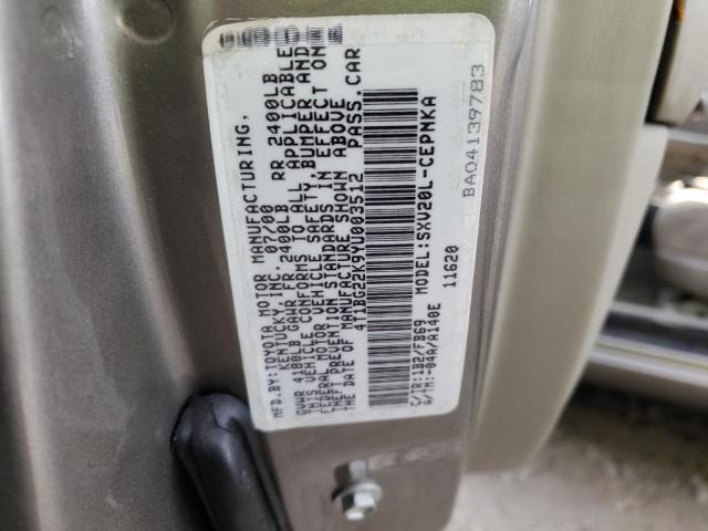 Photo 10 from auction – 2000 TOYOTA CAMRY CE with VIN 4T1BG22K9YU003512