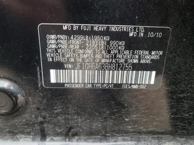 Photo 10 from auction – 2011 SUBARU IMPREZA 2. with VIN JF1GH6A63BH812755