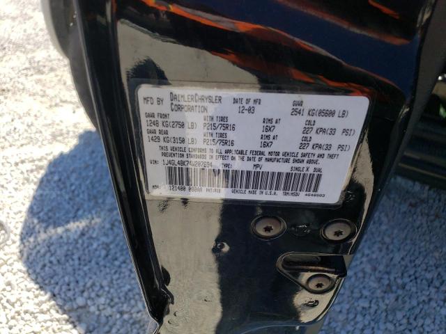 Photo 10 from auction – 2004 JEEP LIBERTY SP with VIN 1J4GL48K74W207694