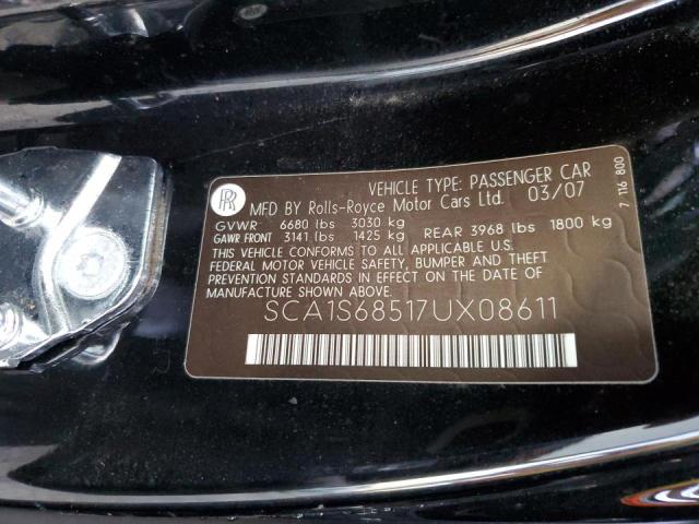 Photo 10 from auction – 2007 ROLLS-ROYCE PHANTOM with VIN SCA1S68517UX08611