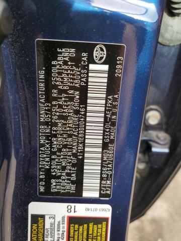Photo 10 from auction – 2013 TOYOTA AVALON BAS with VIN 4T1BK1EB9DU047461