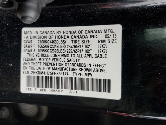 Photo 10 from auction – 2015 HONDA CR-V EXL with VIN 2HKRM4H75FH659174