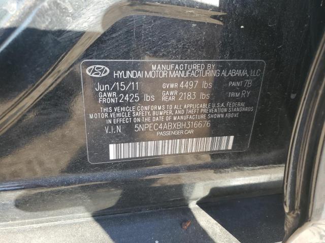 Photo 10 from auction – 2011 HYUNDAI SONATA SE with VIN 5NPEC4ABXBH316676