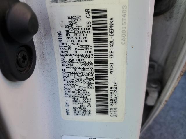 Photo 10 from auction – 2013 TOYOTA COROLLA BA with VIN 5YFBU4EE2DP172857