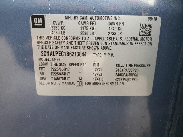Photo 10 from auction – 2011 CHEVROLET EQUINOX LT with VIN 2CNALPEC1B6213844