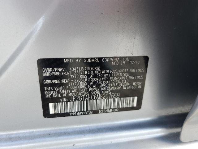 Photo 10 from auction – 2021 SUBARU CROSSTREK with VIN JF2GTAEC6M8207659