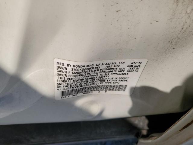 Photo 10 from auction – 2014 HONDA PILOT TOUR with VIN 5FNYF3H99EB012176