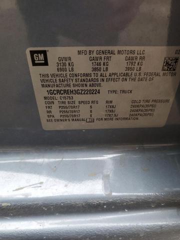 Photo 10 from auction – 2016 CHEVROLET SILVERADO with VIN 1GCRCREH3GZ220224