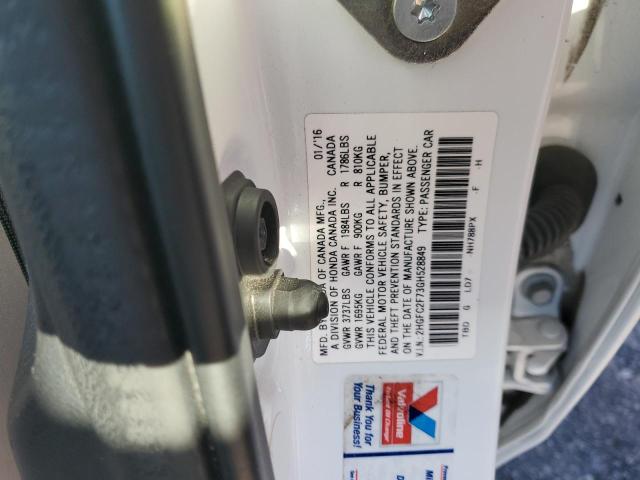Photo 10 from auction – 2016 HONDA CIVIC EX with VIN 2HGFC2F73GH528849
