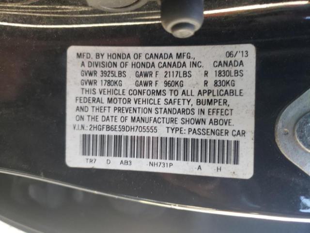 Photo 10 from auction – 2013 HONDA CIVIC SI with VIN 2HGFB6E59DH705555
