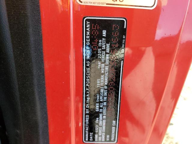 Photo 10 from auction – 1985 PORSCHE 928 S with VIN WP0JB0920FS861663